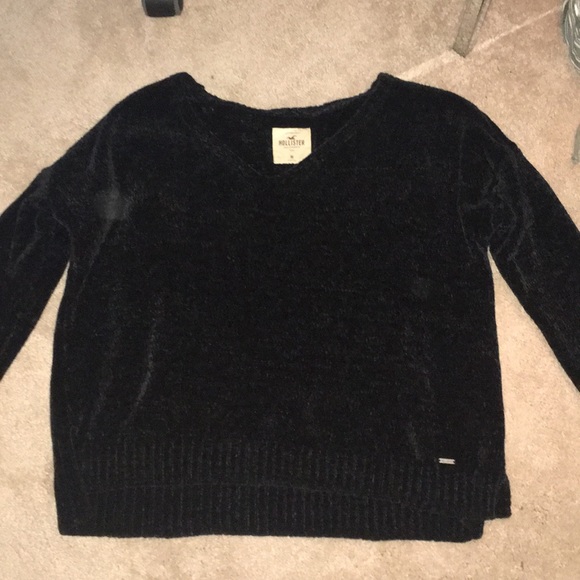 Black Chenille Hollister Sweater | Poshmark